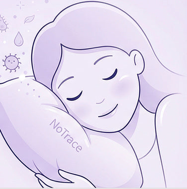<p><strong>NoTrace removes acne</strong> causing bacteria from your pillow before your skin touches it again, <strong>helping stop the cycle overnight!</strong></p>